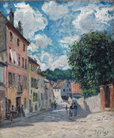 Una strada, forse a Port-Marly, 1876 da Alfred Sisley